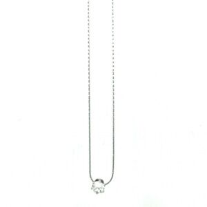Bliss – Silver Crystal Pendant Necklace  Tarnish Resistant, Stainless Steel